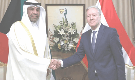 رجي التقى نظيره الكويتي ودعا الكويتيين الى العودة الى لبنان للسياحة والاستثمار