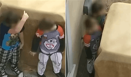 حادثة غريبة.. طفلان صغيران يشتبكان مع الشرطة وهذا ما حصل (صور)