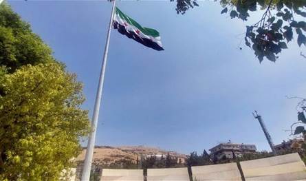 رفع أكبر علم سوريّ في حديقة تشرين (صور)