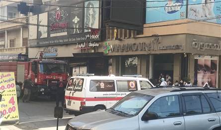 حريق في الطابق السفلي في برج البراجنة