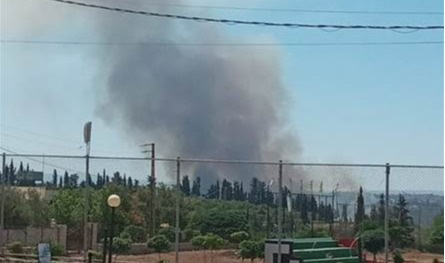 بالصور.. حريق كبير بين بلدتين في الجنوب