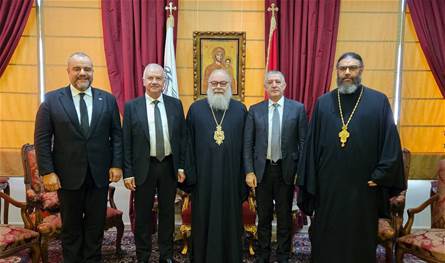 عبد المسيح وكرم وعطالله قدموا التعازي للبطريرك يوحنا العاشر بضحايا تفجير دمشق